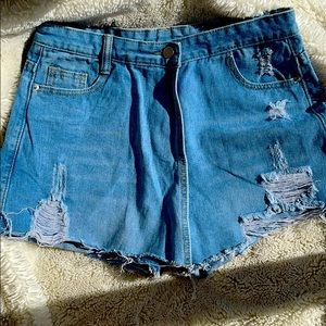 Jean skort. Never been worn